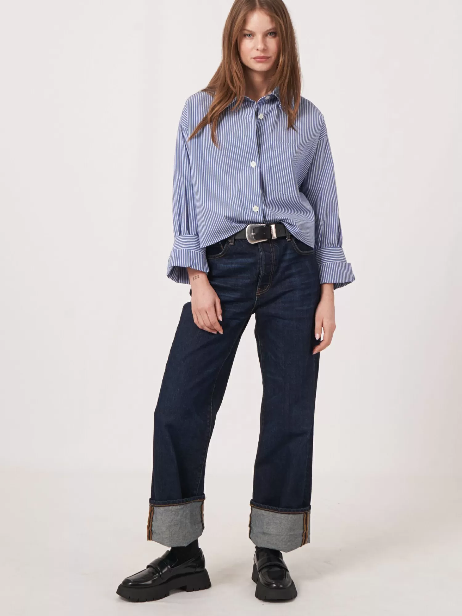 gestreepte_blouse_met_manchetdetail_5-1.webp REPEAT cashmere Blouses*Gestreepte blouse met manchetdetail BlueStripes