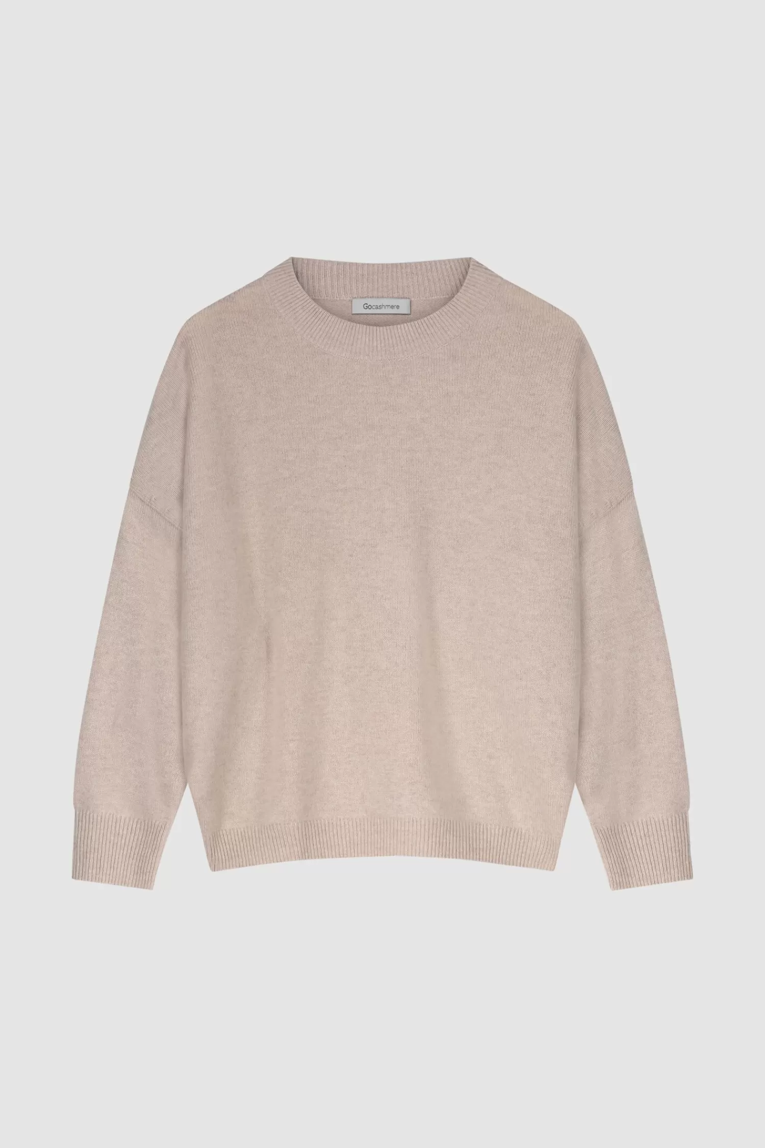 REPEAT cashmere Truien*Oversized cashmere trui Beige